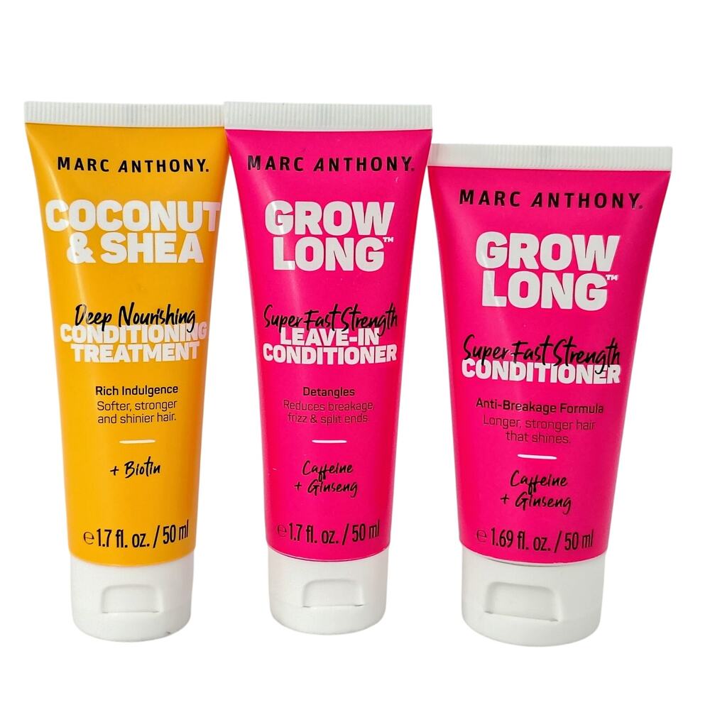 3 Marc Anthony Coconut Shea Nourishing & Grow Long Leave in Conditioners 1.7 oz.